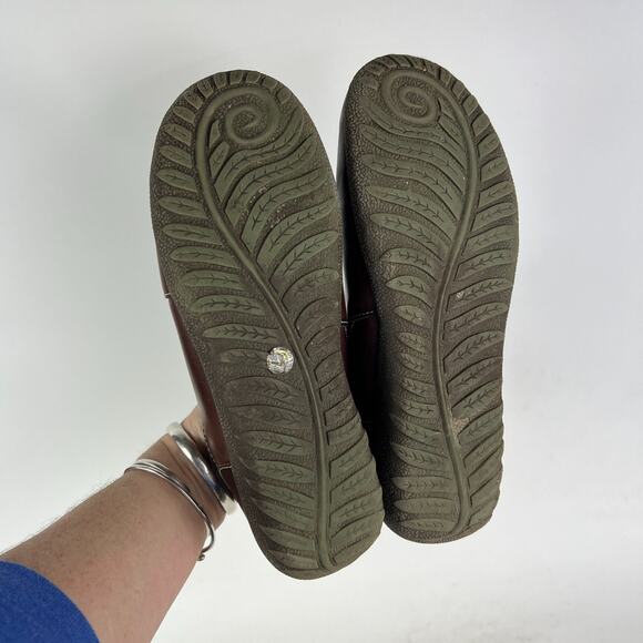 L' Artiste Spring Step Comfort Shoes Women's 7 Burgundy Leather Slip On Casual - Picture 8 of 12